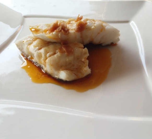 Bacalao fresco con ajada thermomix
