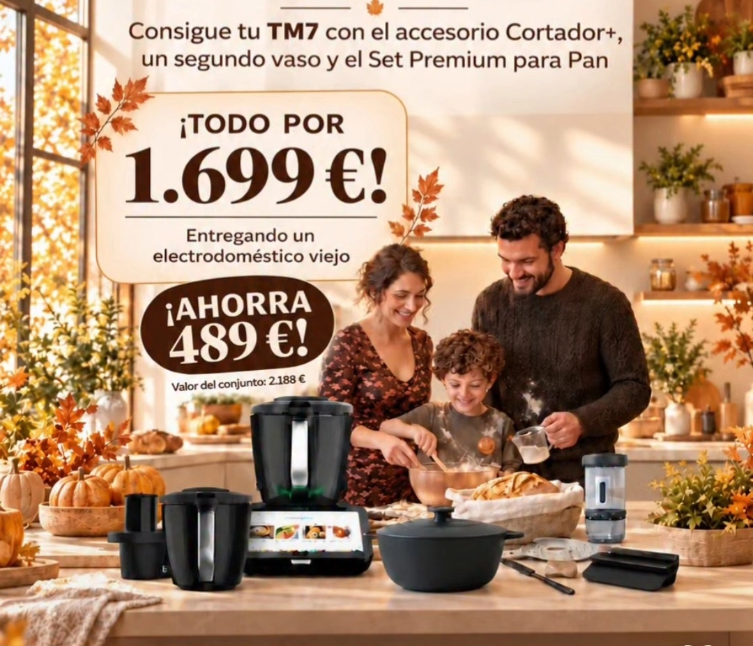 TM7 + 2º vaso + cortador + Kit Premium de panaderia